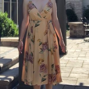 *NWT!* Floral Midi Wrap Dress